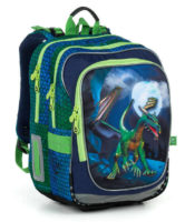 Modro-zelený školní batoh s drakem Topgal Endy