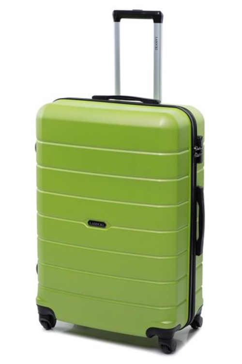 Zelený skořepinový kufr Lasocki střední velikost