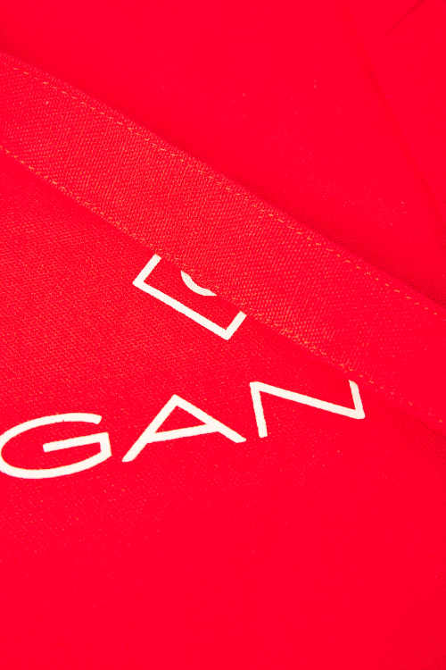 Červená plátěná nákupní taška přes rameno Gant