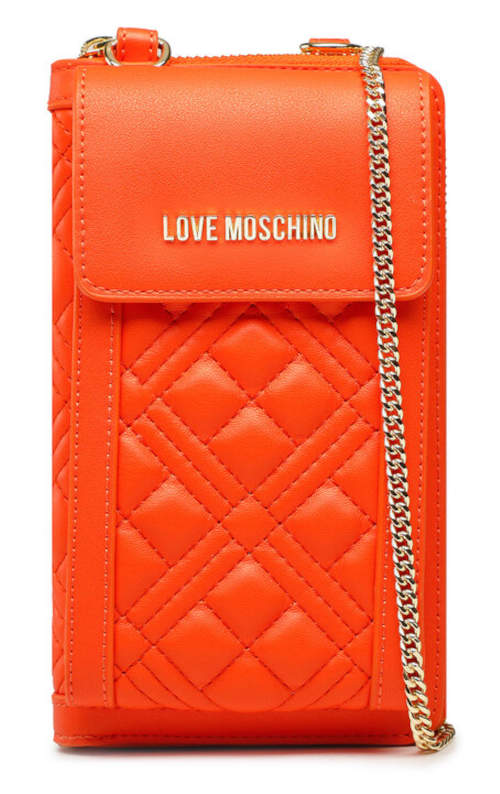 Malá oranžová crossbody kabelka Love Moschino
